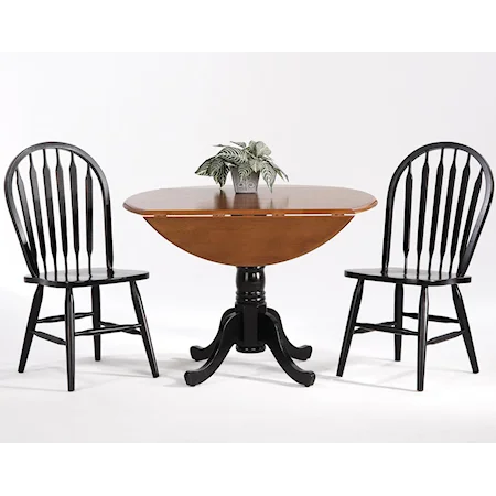Drop Leaf Table w/ 2 Arrow Back Side Chairs